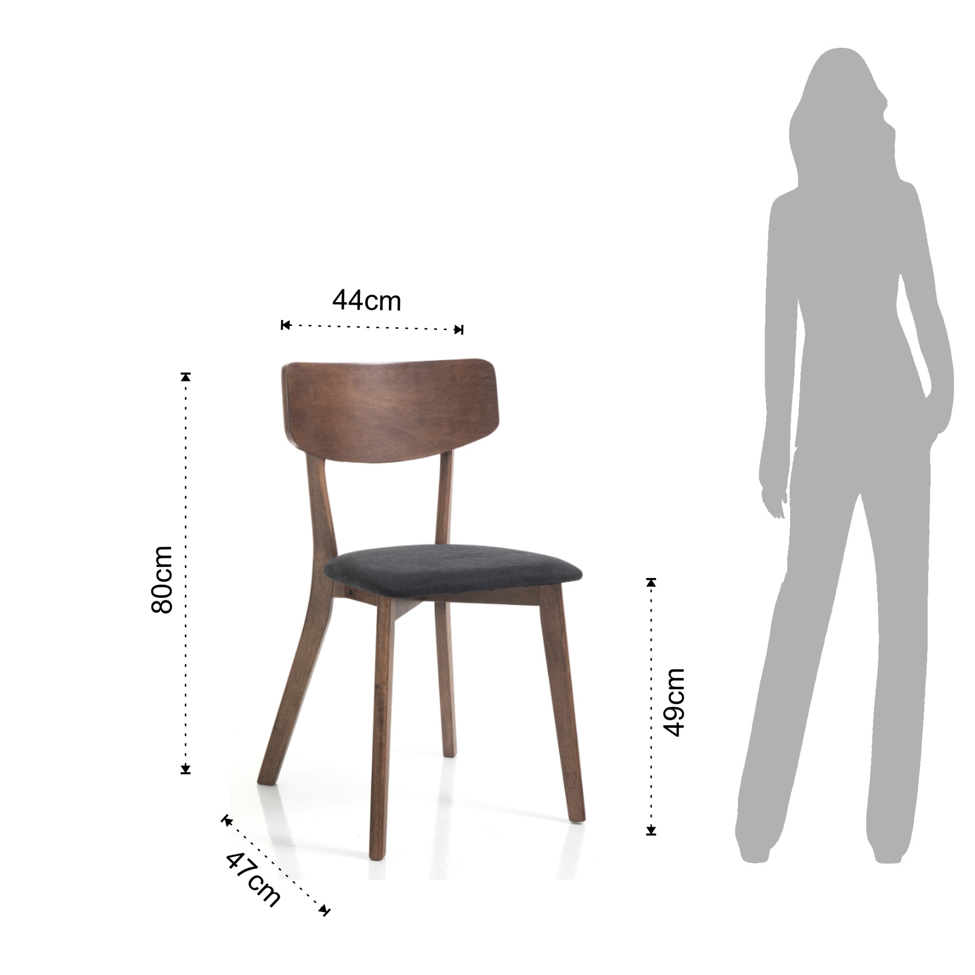 Sedia SUSY - Noce Scuro - immagine 6