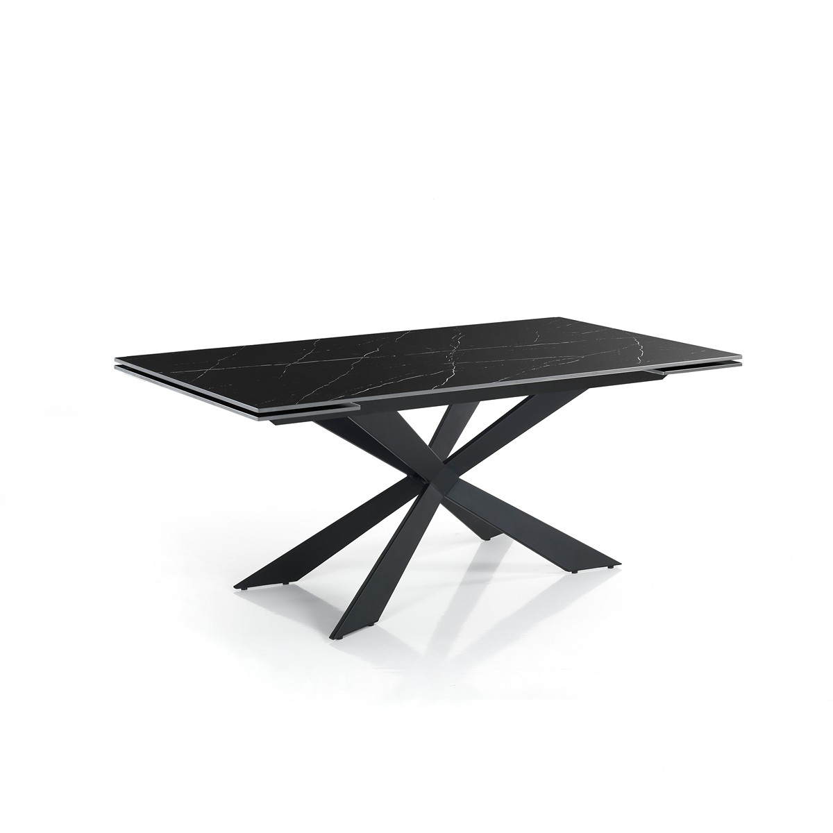Tavolo JIM 160 - Marmo Nero Lucido - immagine 3