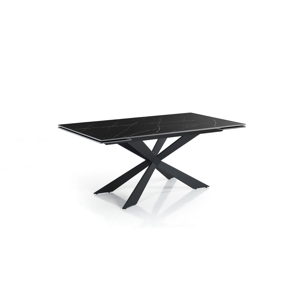 Tavolo JIM 120 - Marmo Nero lucido - immagine 3