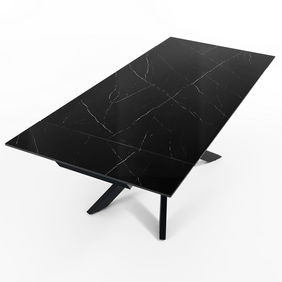 Tavolo JIM 120 - Marmo Nero lucido - immagine 5