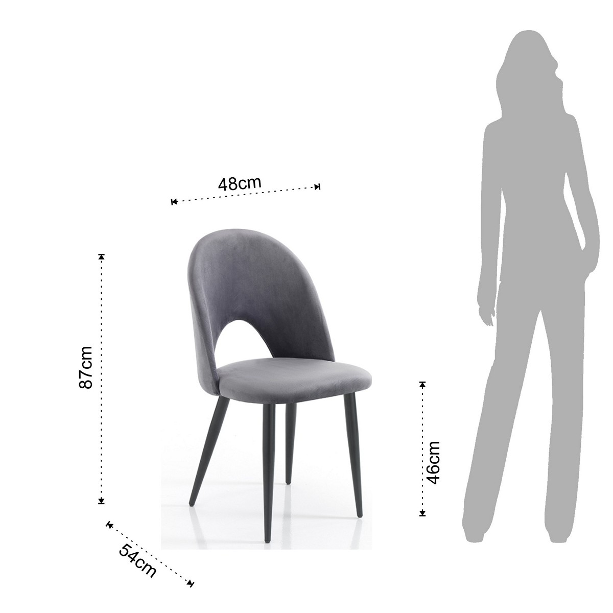 Sedia JIL - Grigio - immagine 5