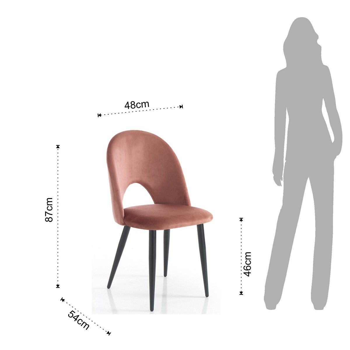 Sedia JIL - Rosa Cipria - immagine 5