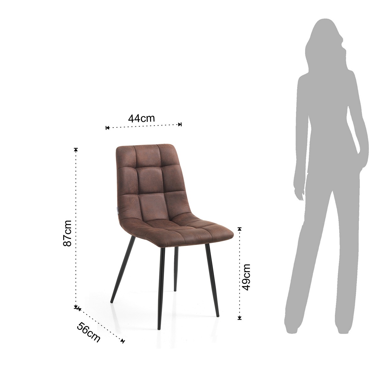 Sedia DAISY OLD - Marrone Invecchiato - immagine 5