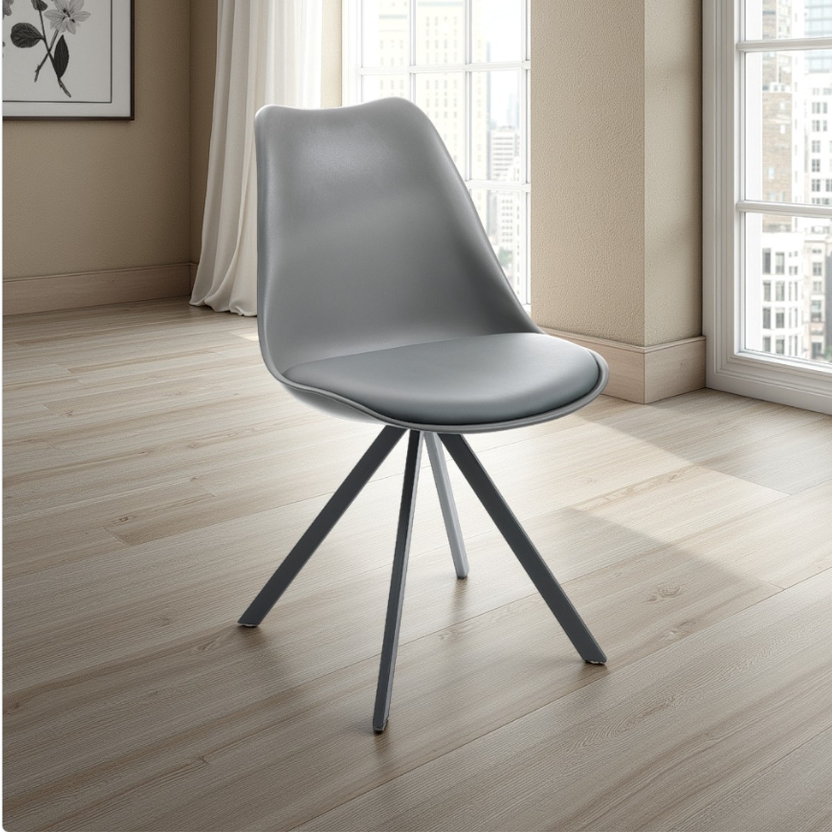 Sedia JEFFRY SLIM - Grigia