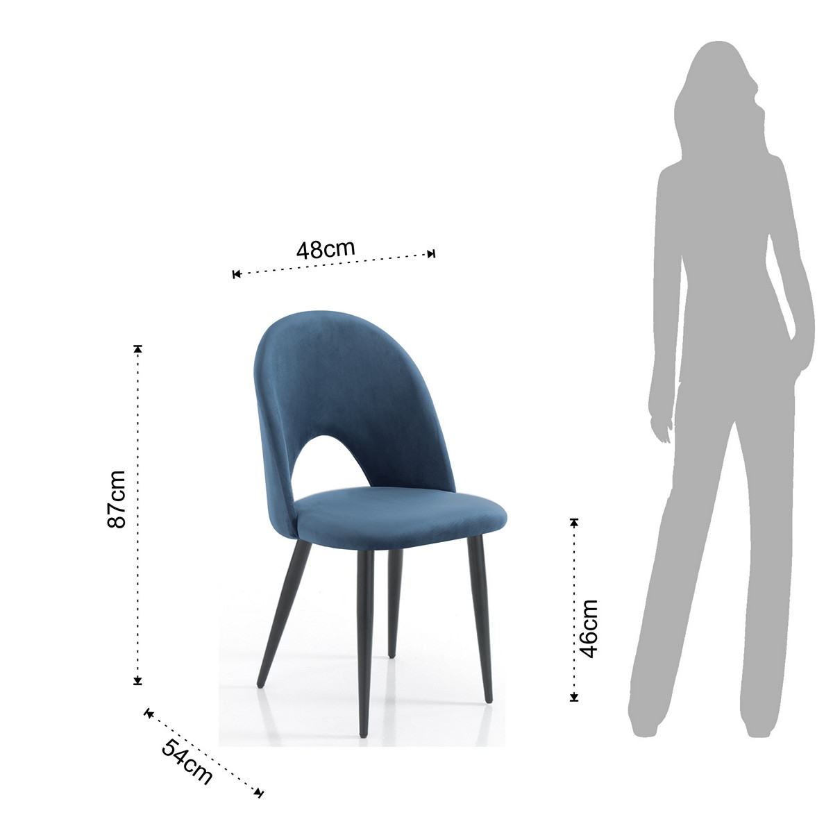 Sedia JIL - Colore Blu - immagine 5