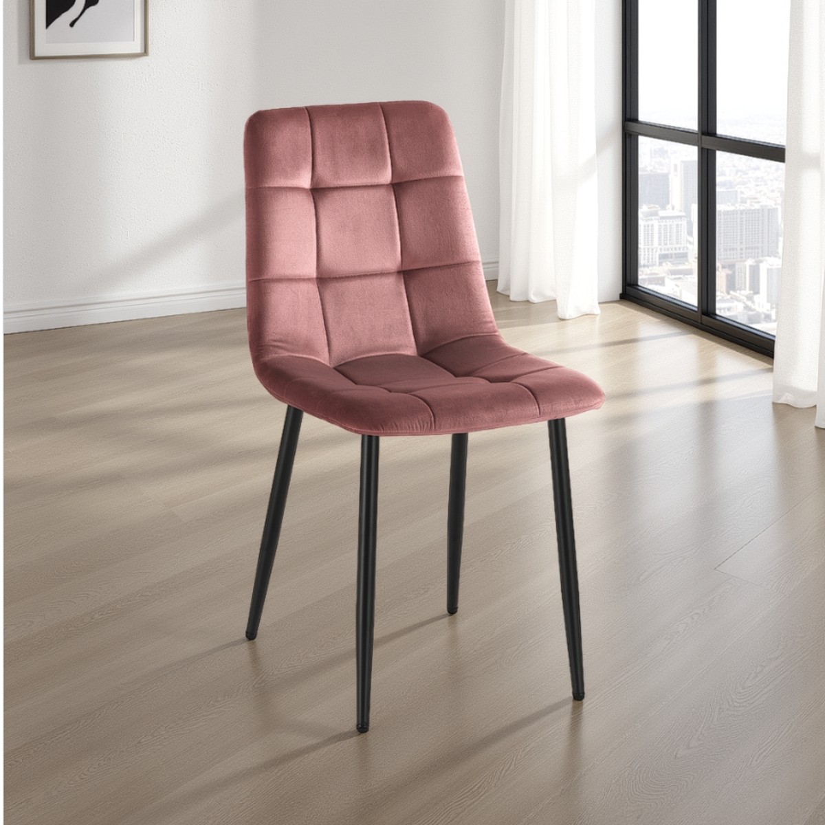Sedia DENNIS - Colore Rosa Cipria