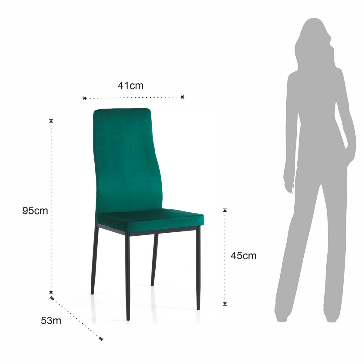 Sedia GARY - Colore Verde - immagine 7
