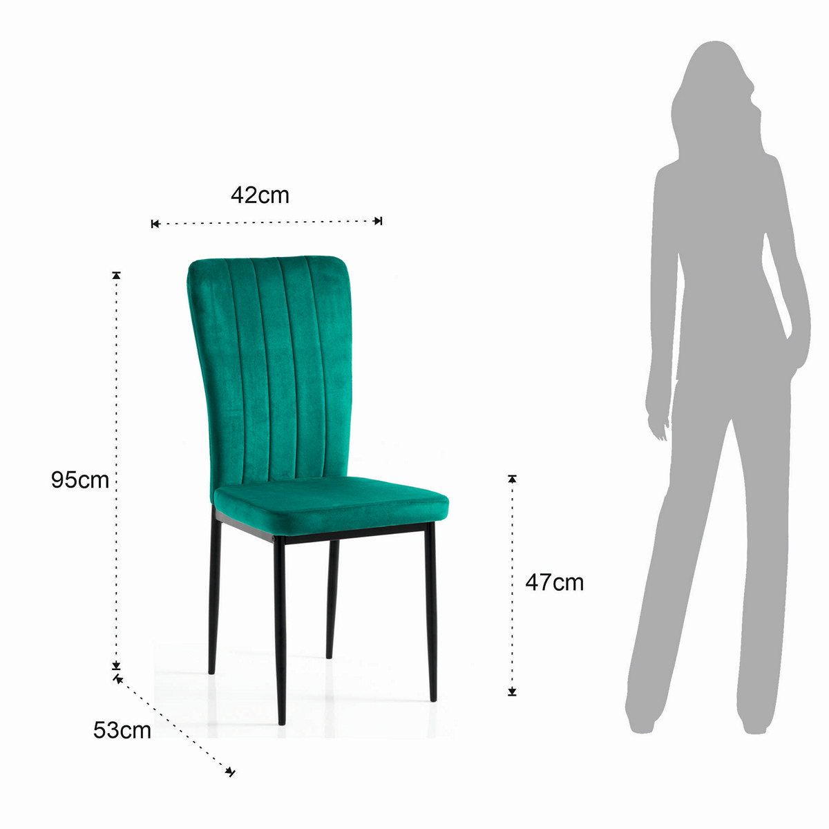 Sedia JOE - Colore Verde - immagine 6