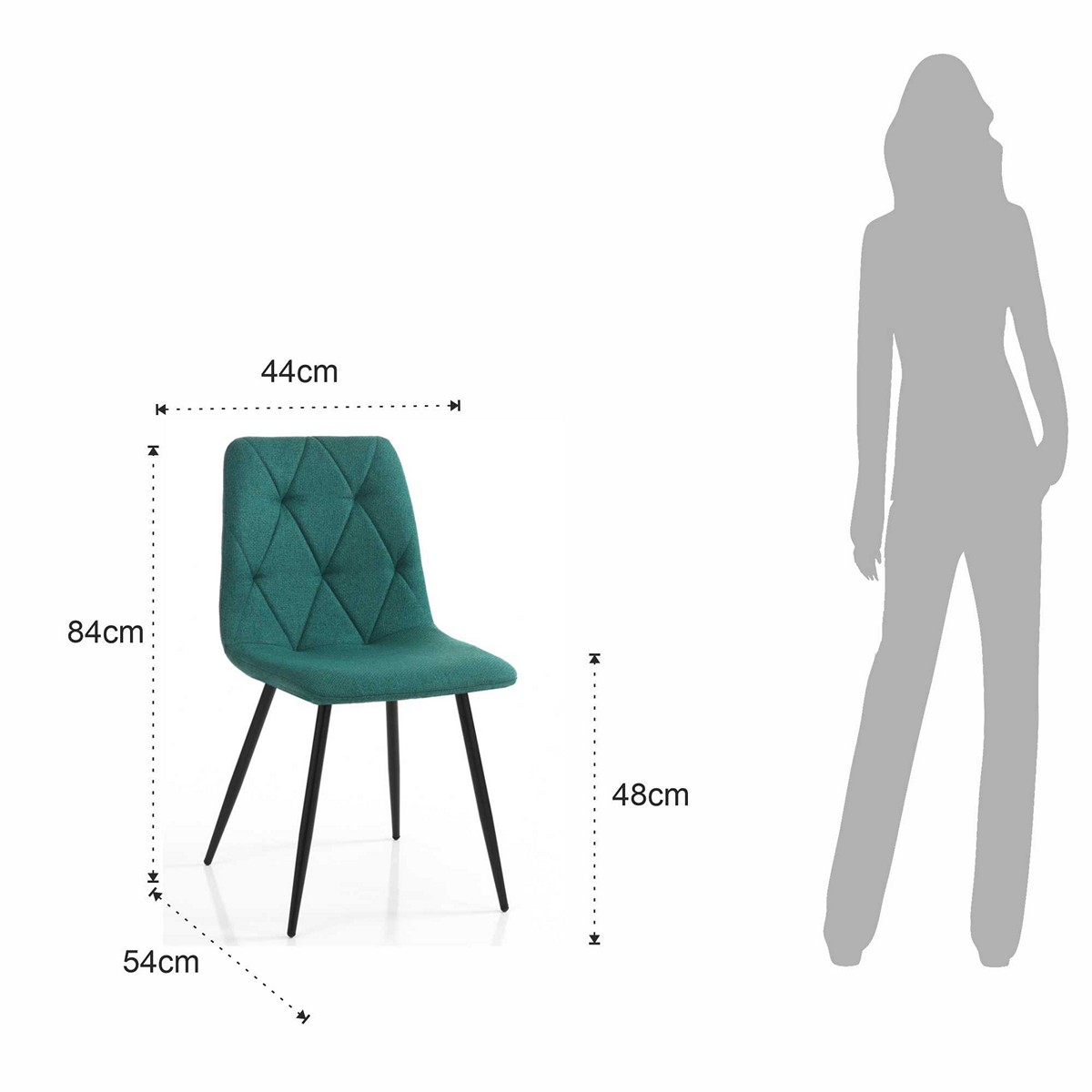 Sedia PATRICIA - VERDE - immagine 7