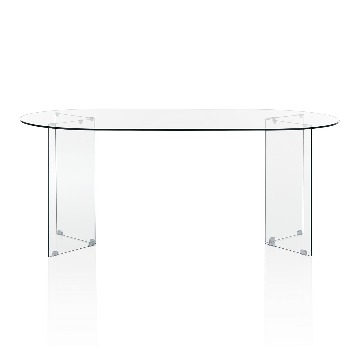 Tavolo RONNIE OVAL 180 - vetro temprato trasparente - immagine 3