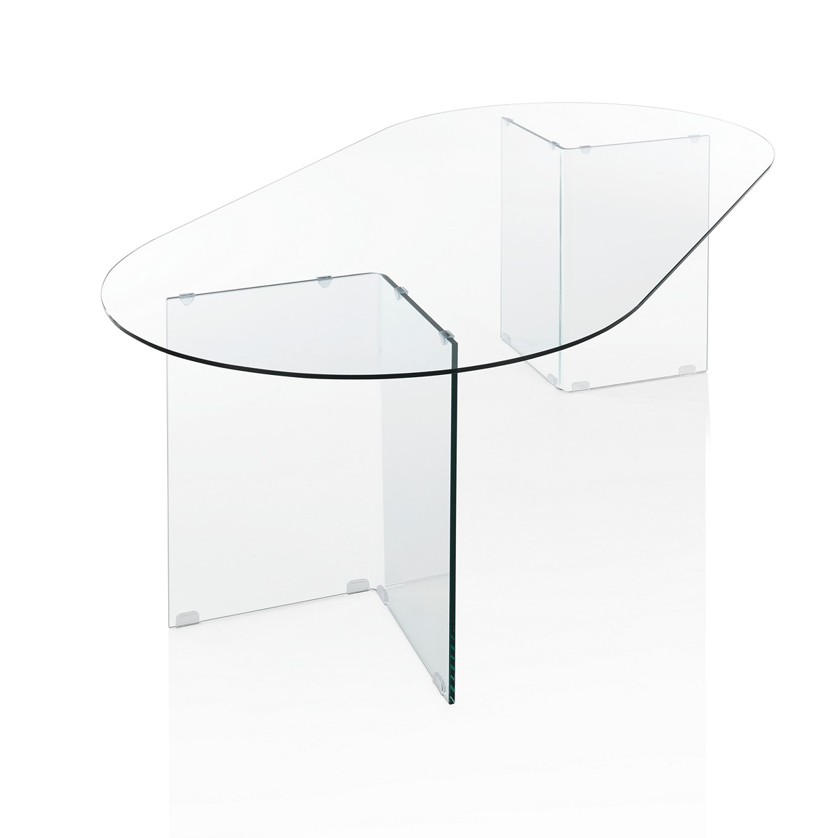 Tavolo RONNIE OVAL 180 - vetro temprato trasparente - immagine 5
