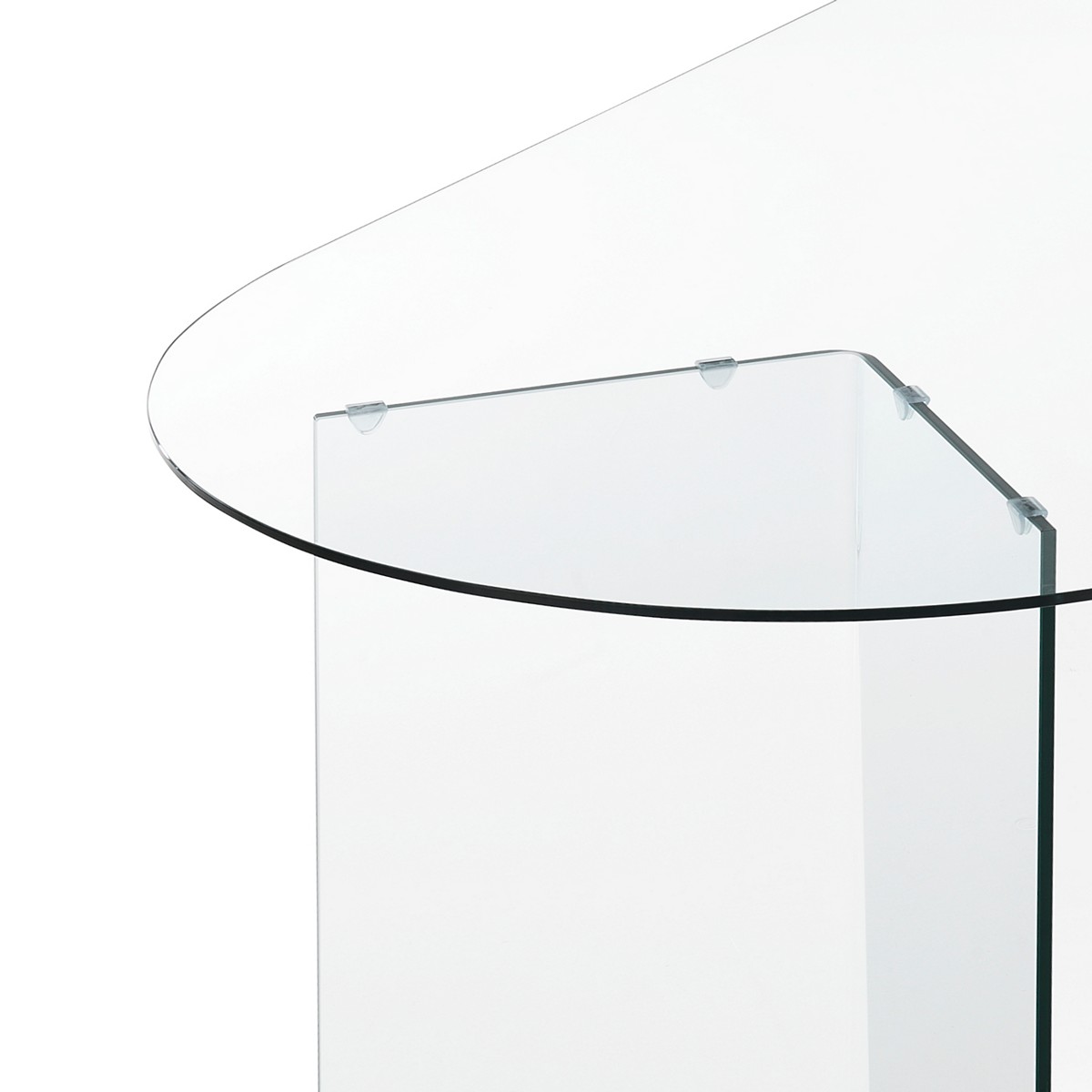 Tavolo RONNIE OVAL 180 - vetro temprato trasparente - immagine 2