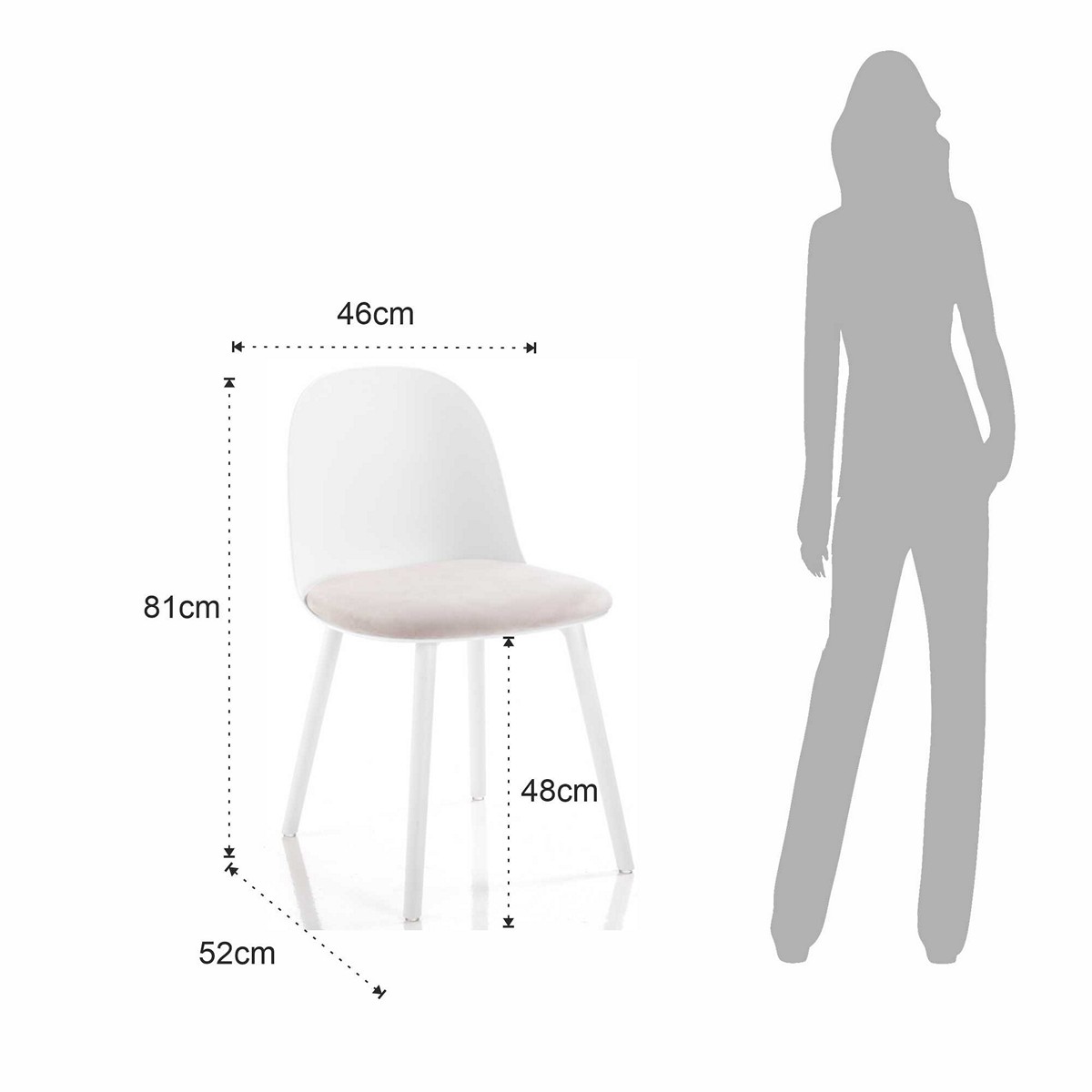 Sedia CATHERINE - BIANCO - immagine 7