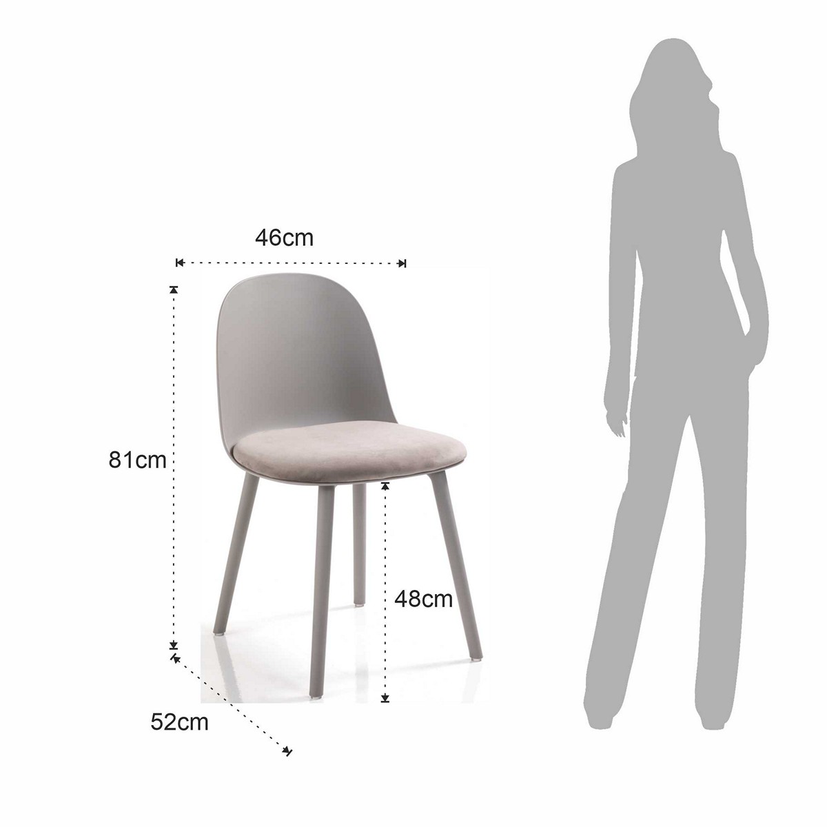 Sedia CATHERINE - GRIGIO - immagine 7