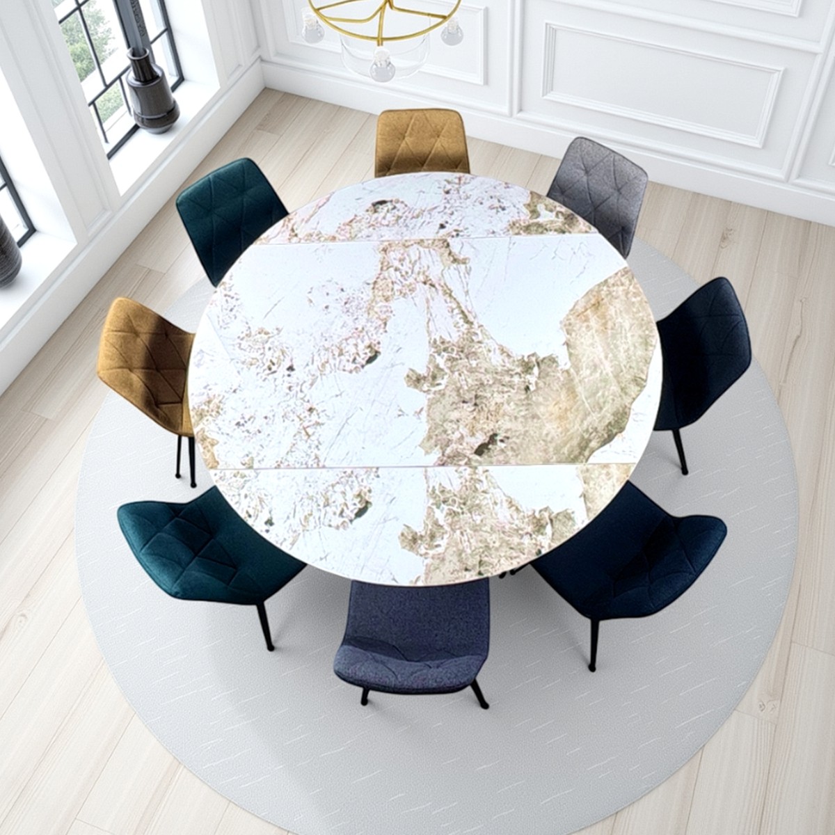 Tavolo ZENONE ONICE MARBLE - GREY - immagine 10