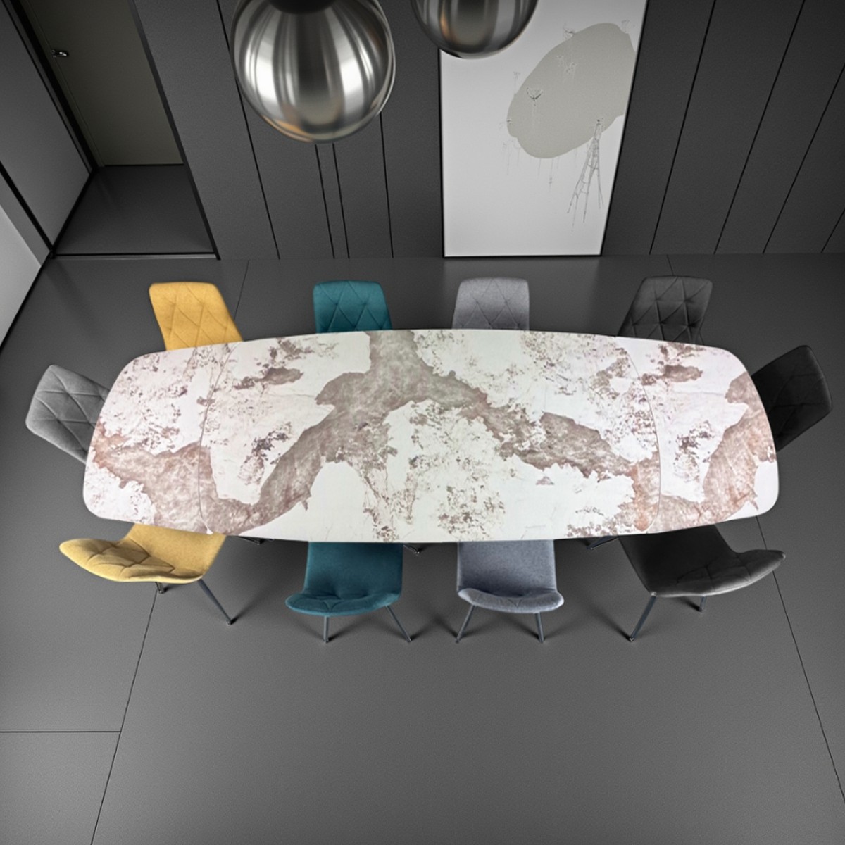 Tavolo allungabile WILLER - Grigio opaco - immagine 8