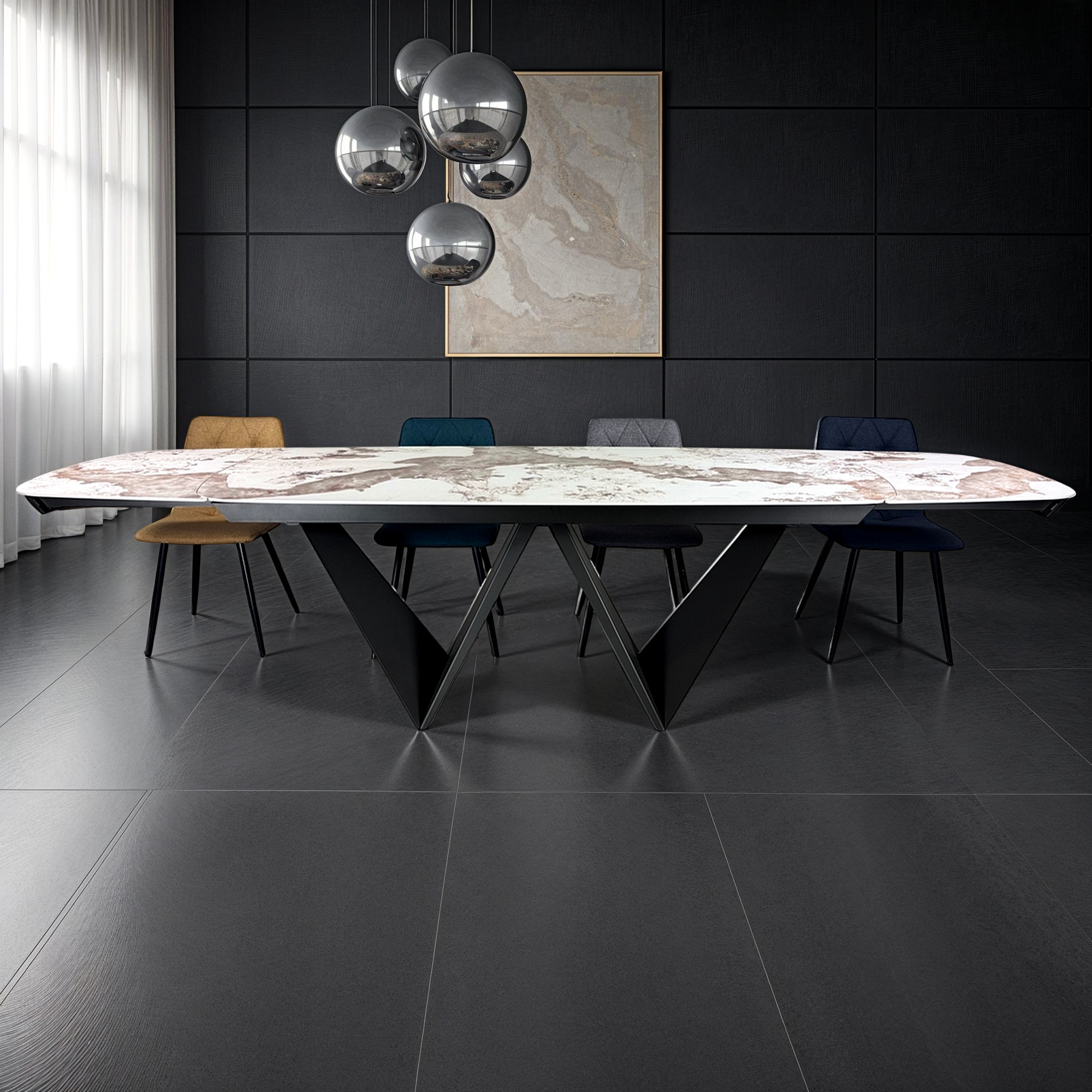 Tavolo allungabile WILLER - Grigio opaco - immagine 9
