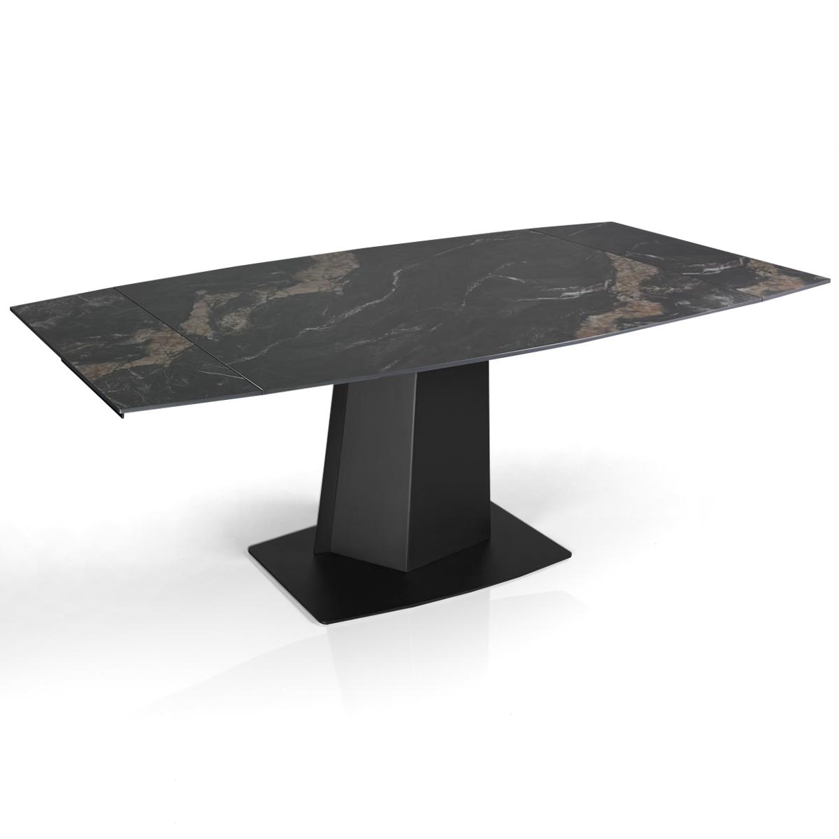 Tavolo allungabile HARSH MARMO - finitura marmo Nero / Oro opaco - immagine 4