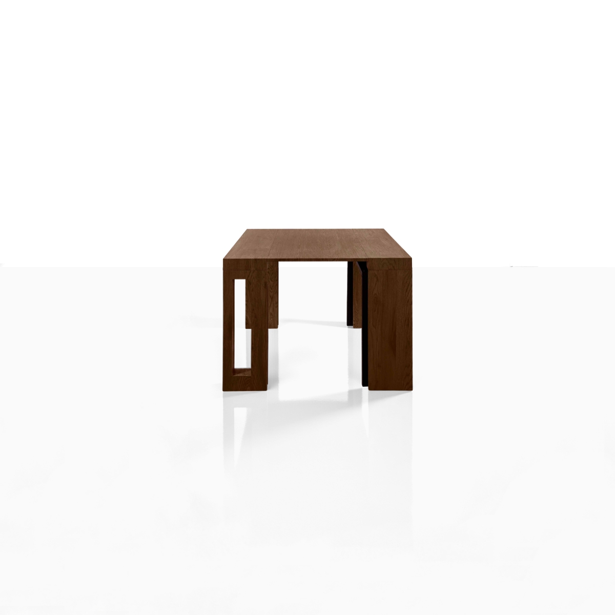 Tavolo / consolle PIER - in MDF rivestito in melamminico finitura Noce - immagine 7