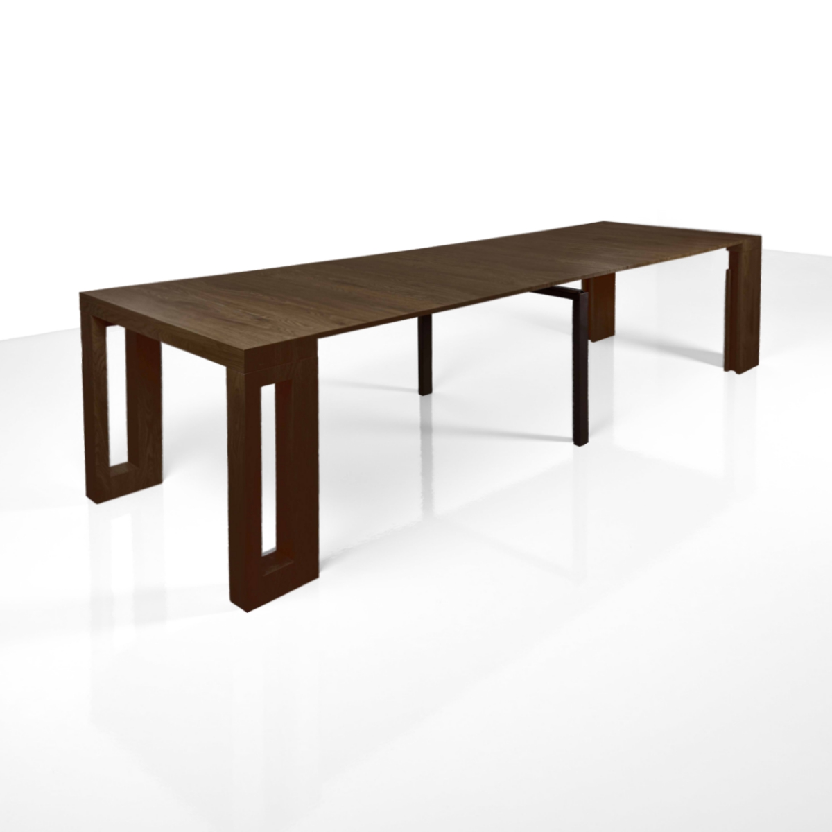 Tavolo / consolle PIER - in MDF rivestito in melamminico finitura Noce - immagine 12
