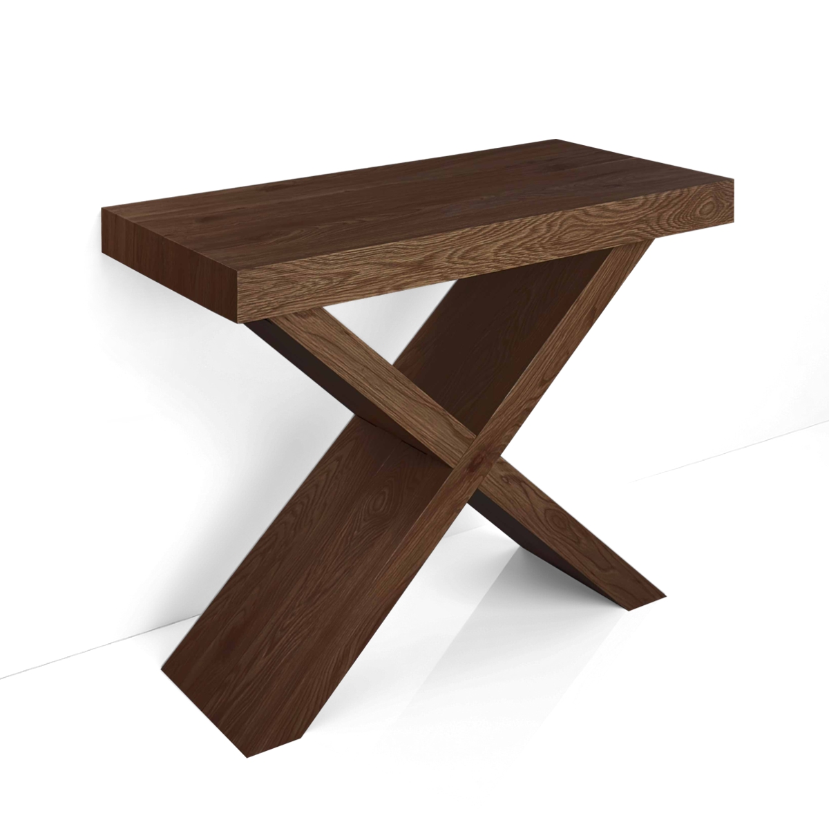 Tavolo / consolle PIER - in MDF rivestito in melamminico finitura Noce - immagine 5