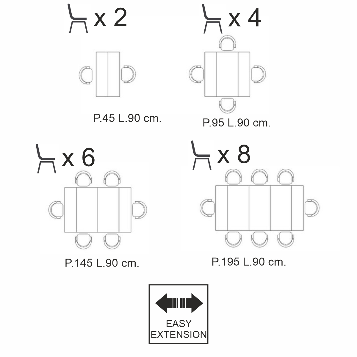 Tavolo / consolle PIER - in MDF rivestito in melamminico finitura Noce - immagine 9