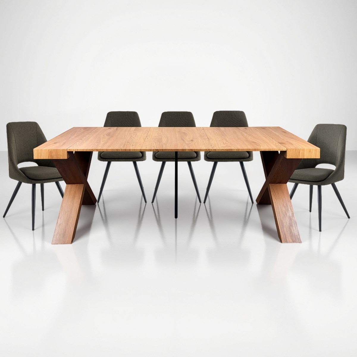 Tavolo / consolle RIBBY - in MDF rivestito in melamminico finitura Rovere - immagine 3