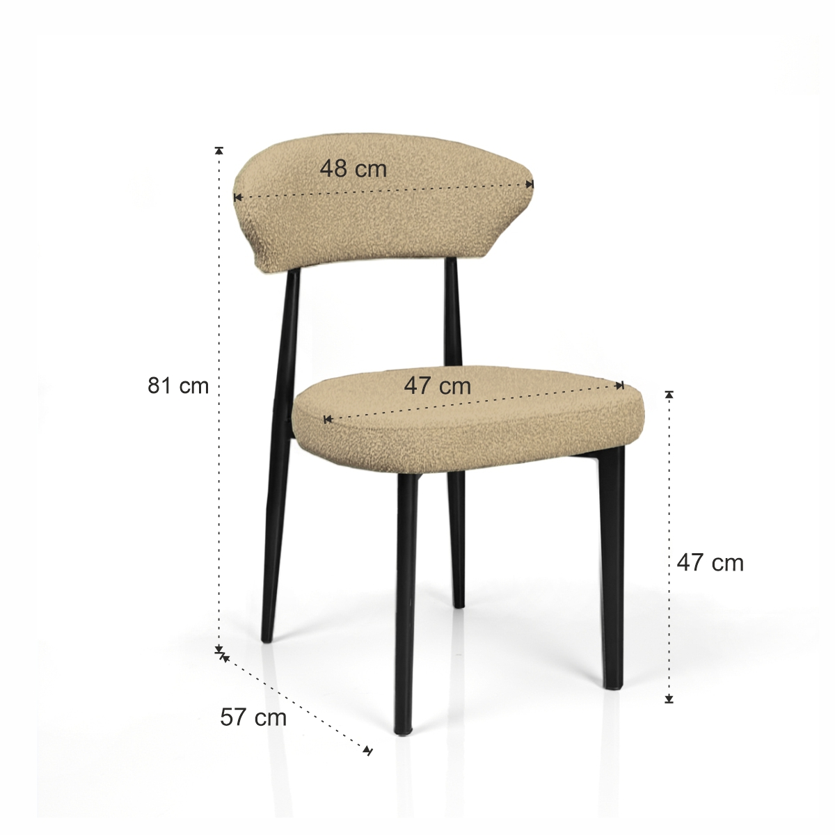 Sedia LARA - colore Beige - immagine 7