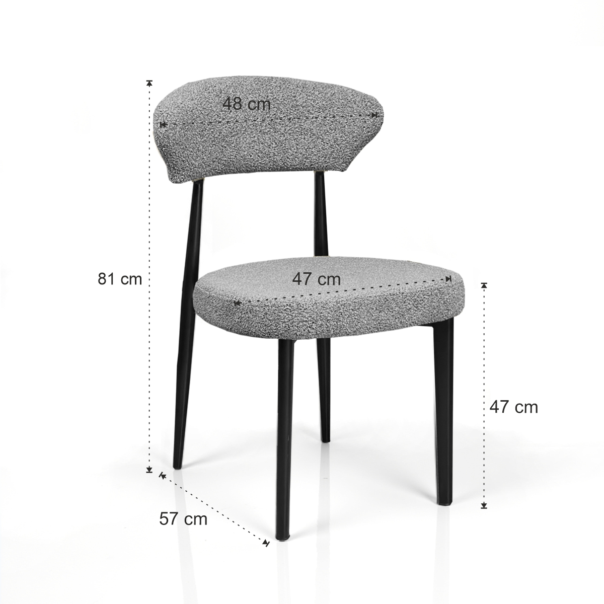 Sedia LARA - colore Grigio - immagine 7
