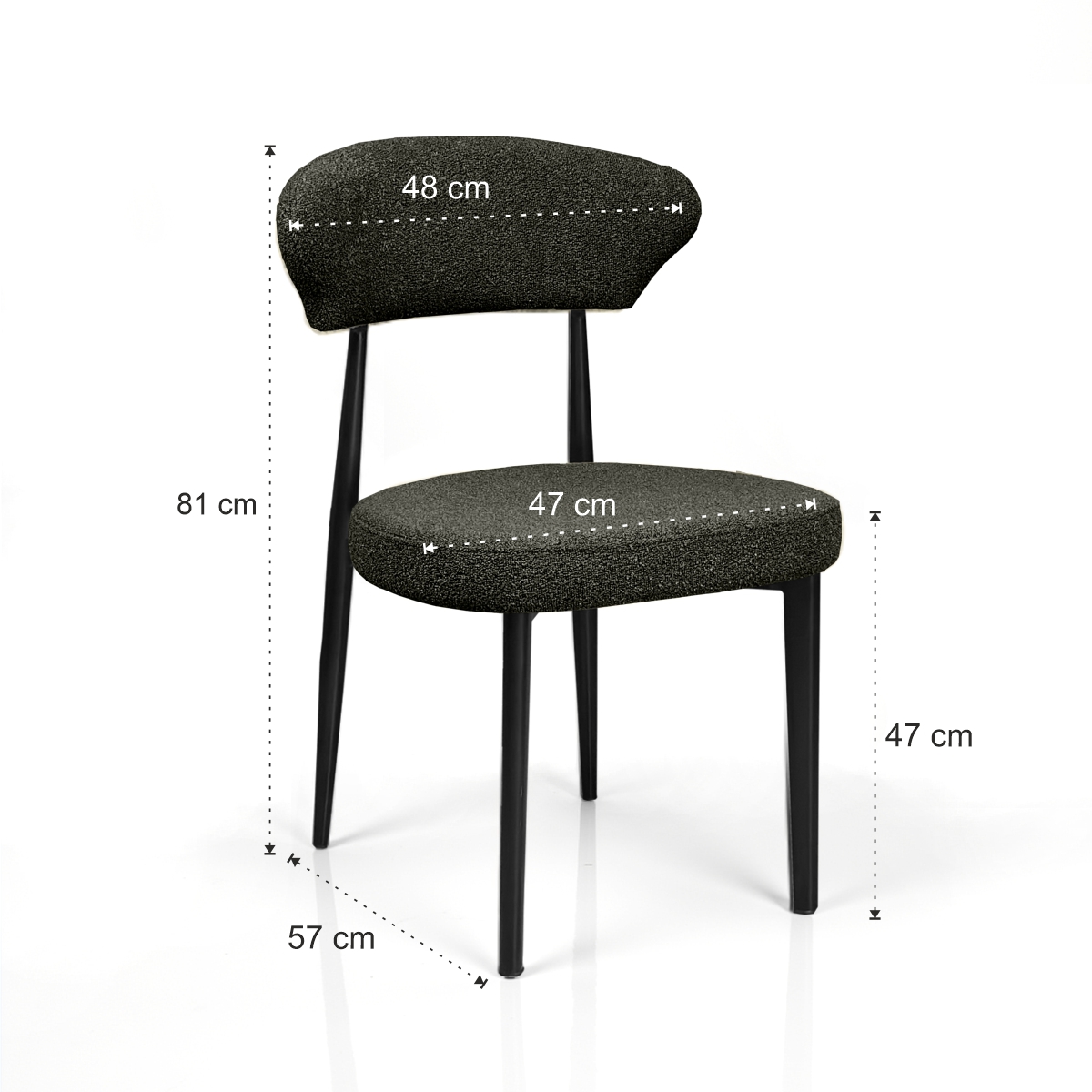 Sedia LARA - colore Grigio scuro - immagine 7