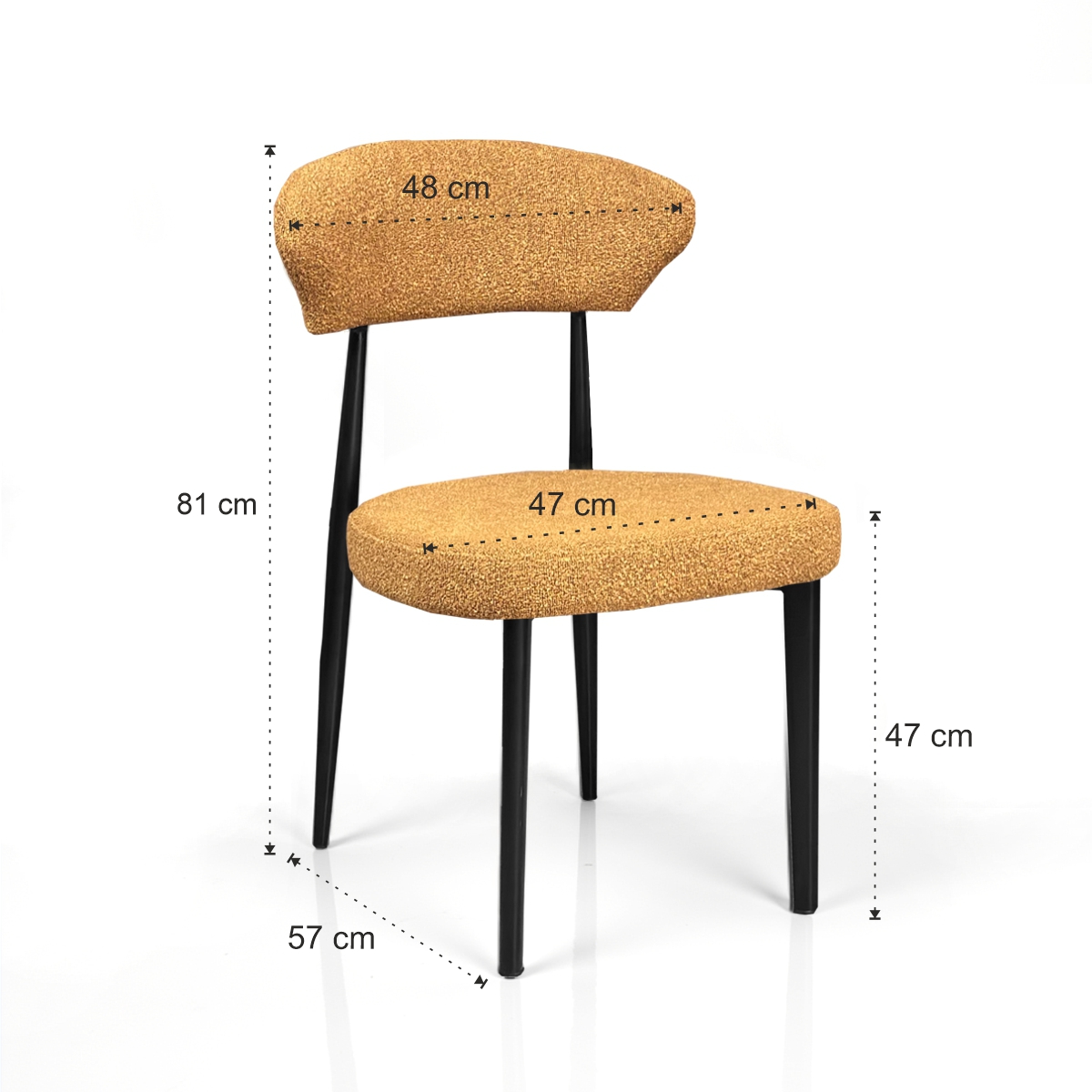 Sedia LARA - colore Giallo Senape - immagine 7