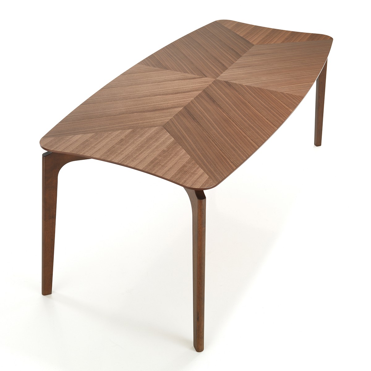Tavolo tavolo fisso SOFIA -in legno massello tinto finitura Noce scuro - immagine 5