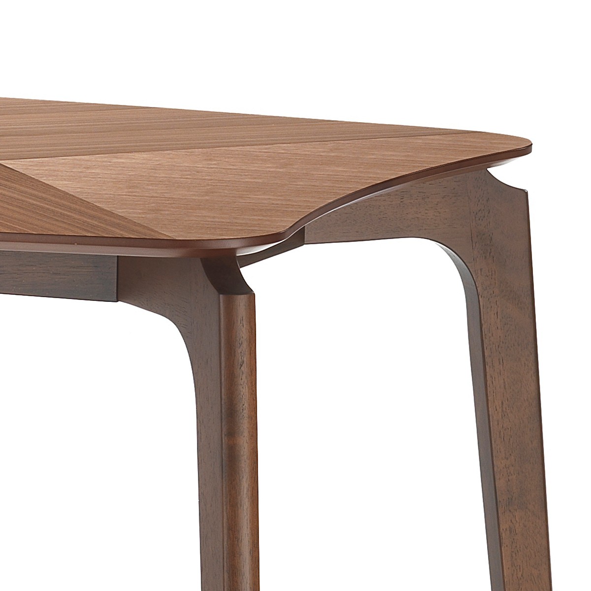 Tavolo tavolo fisso SOFIA -in legno massello tinto finitura Noce scuro - immagine 8