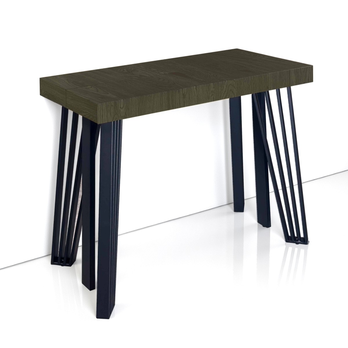 GENNY Tavolo / consolle - in MDF rivestito in melamminico finitura legno Grigio - immagine 9