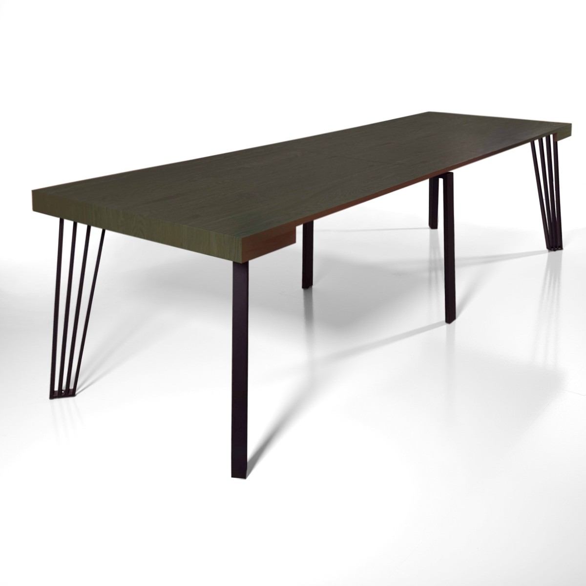 GENNY Tavolo / consolle - in MDF rivestito in melamminico finitura legno Grigio - immagine 8