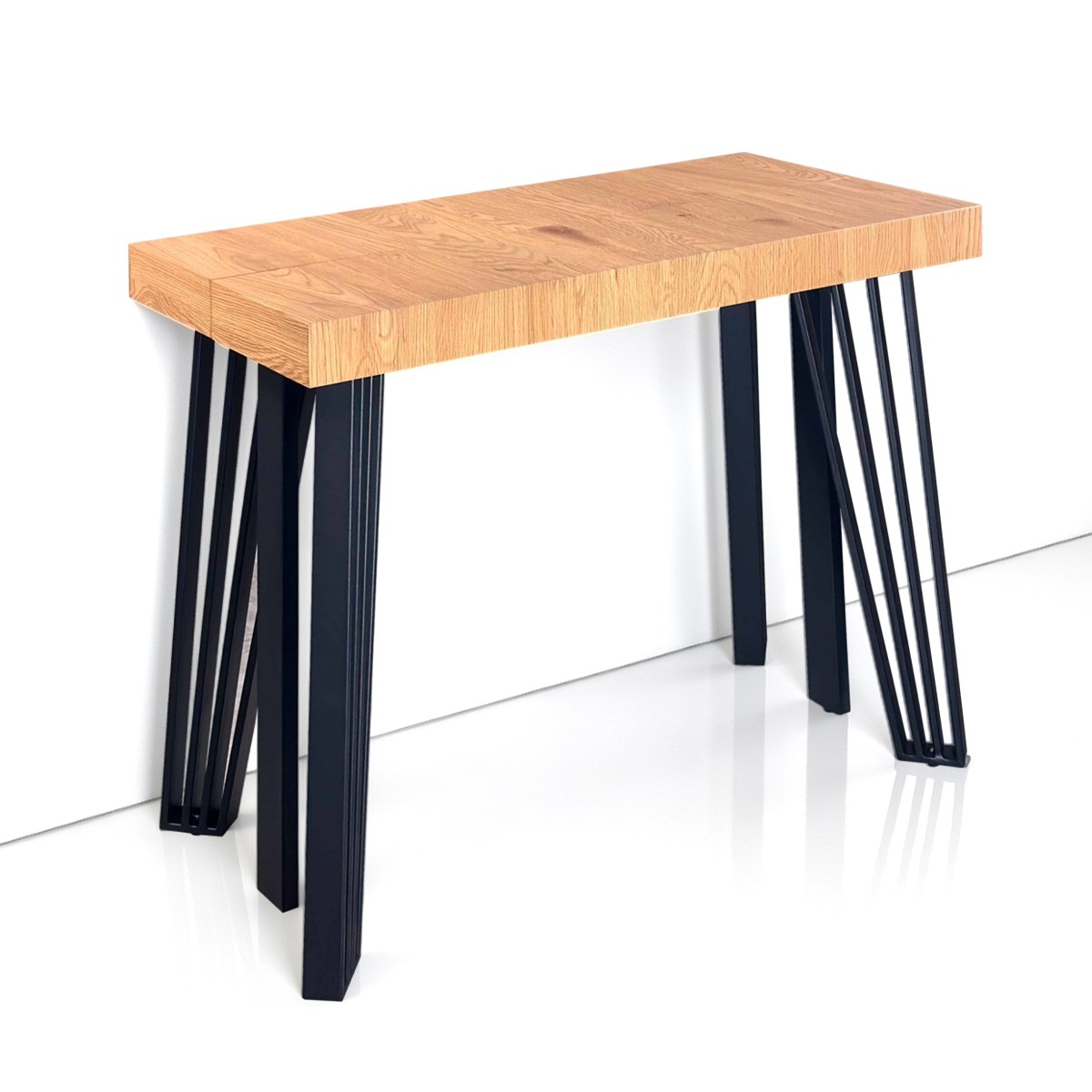 GENNY Tavolo / consolle - in MDF rivestito in melamminico finitura Rovere - immagine 3